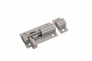 image of Wickes Barrel Bolt - Satin Aluminium 51mm