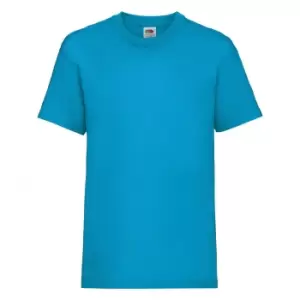 Image of Fruit Of The Loom Childrens/Kids Unisex Valueweight Short Sleeve T-Shirt (12-13) (Azure Blue)