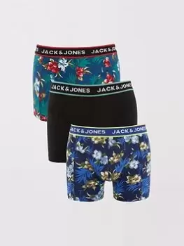 Image of JACK & JONES 3-pack Printed Trunks Men Black