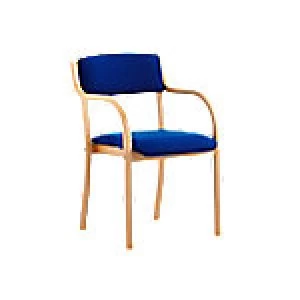 Image of Visitor Chair Madrid Straight Leg Blue With Arms