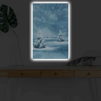 Image of 4570KARDACT - 032 Multicolor Decorative LED Lighted Canvas Painting