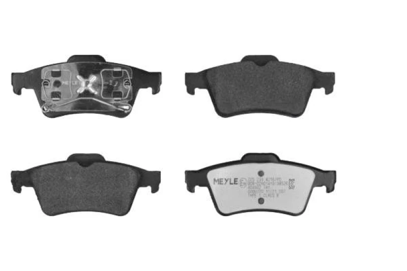 Image of MEYLE 025 234 8216/PD Brake pad set Rear Axle, not prepared for wear warning indicator, MEYLE-PD Quality, with anti-squeak plate Brake Pad Set,disc b