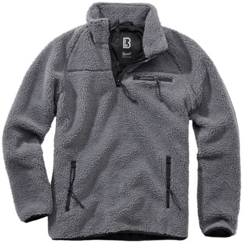 Image of Brandit Teddyfleece Troyer Anthracite Size Xxxx Large