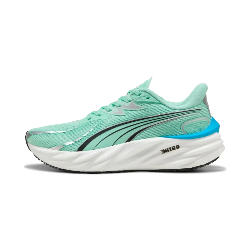 Image of Puma Velocity NITRO 4 Green Blue AW25 Womens Shoes, Size 38,5 - EUR