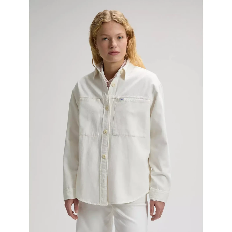 Image of Lee Womens overshirt Lee Utility Blanc Female XS
