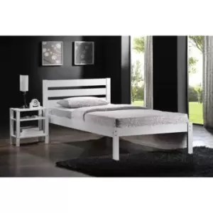 Image of Flintshire Eco Solid Poplar Wood Bed Frame 3ft Single White
