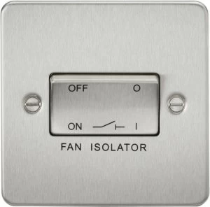 image of 10 PACK - Flat Plate 10AX 3 Pole Fan Isolator Switch - Brushed Chrome