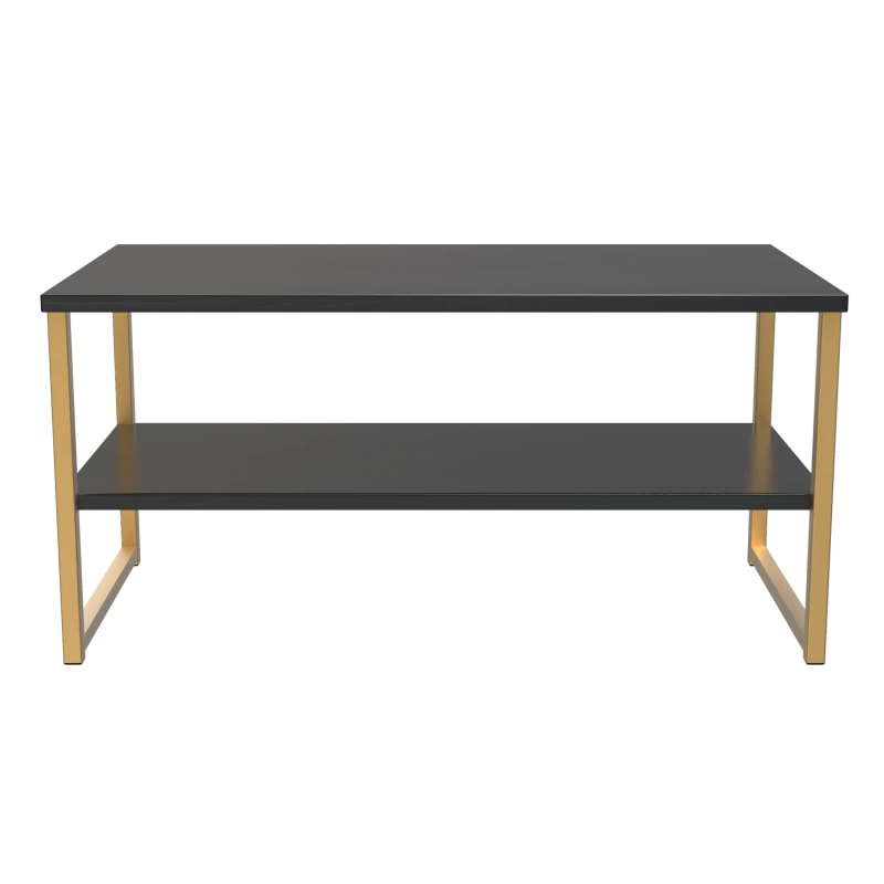 Image of Tamworth Lagre Open Coffee Table In Black Ash (Ready Assembled)