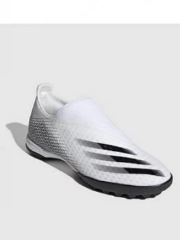 Image of Adidas X Laceless Ghosted.3 Astro Turf Football Boots - White