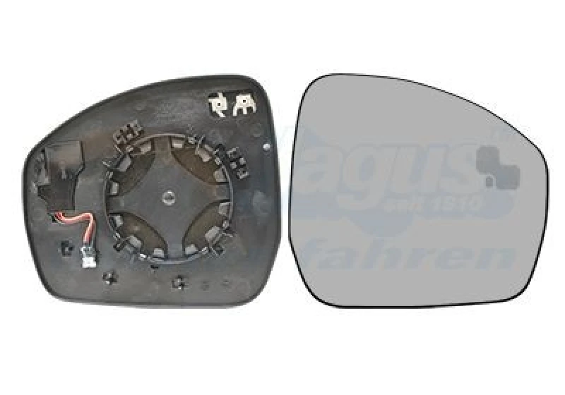 Image of VAN WEZEL Wing mirror glass VAN WEZEL 0258836