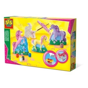 image of SES Creative - Childrens Horses Casting and Painting Set (Multi-colour)