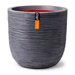 Image of Capi Europe Ball Planter Rib NL 43x41 - Dark Grey