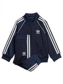 Image of Boys, adidas Originals SST Childrens Tracksuit - Navy, Size 0-3 Months