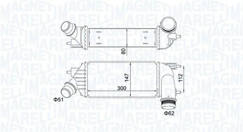 Image of MAGNETI MARELLI Intercooler MAGNETI MARELLI 351319204140