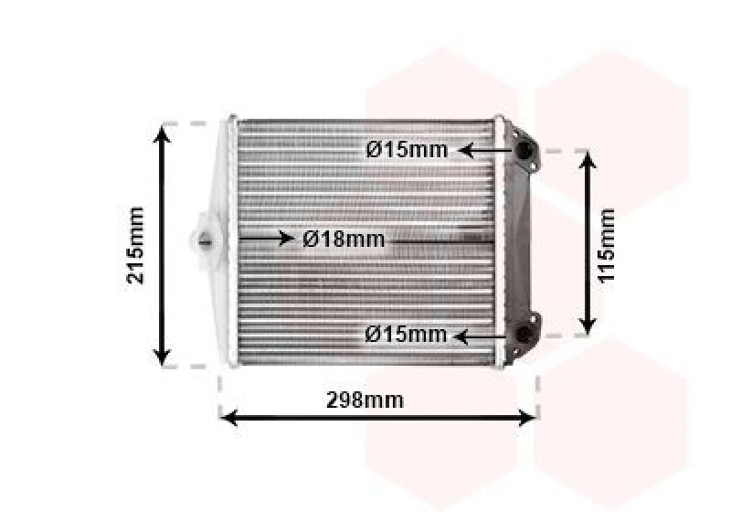 Image of VAN WEZEL Heater matrix VAN WEZEL 30006171