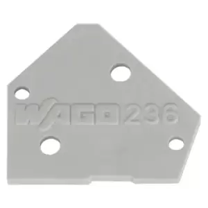 Image of Wago 236-100 Terminal Block End Plate, Grey