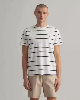 Image of GANT Men Breton Stripe T-Shirt (4XL) Beige
