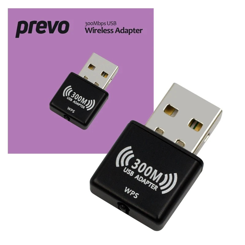 Image of Prevo Prevo USBW4 300Mbps USB Wireless Network Adapter NPPRE-WAVE-USBW4