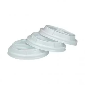 image of Disposable Sip Thru Lids For Use With 8oz 236ml Ripple Cups White Ref