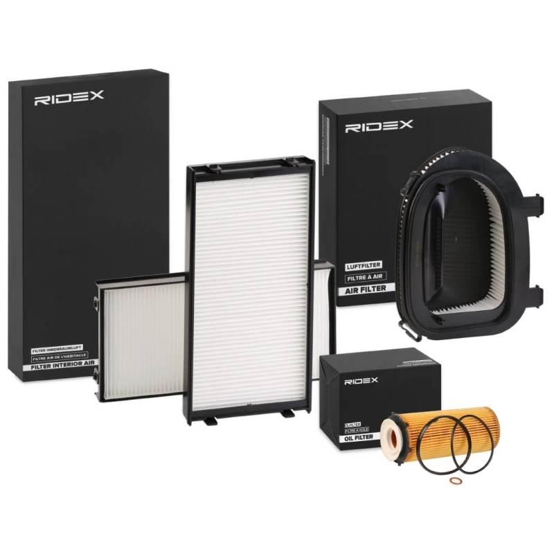 Image of RIDEX 4055F20372 Filter Set with gaskets/seals Filter Set (4055)