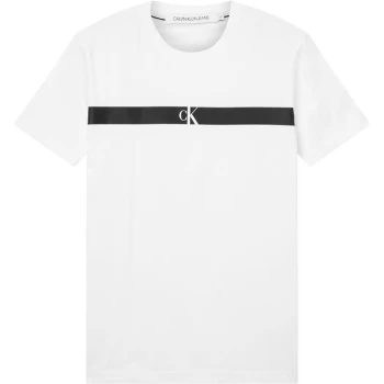 Image of Calvin Klein Jeans Horizon Pan T Shirt - Bright White