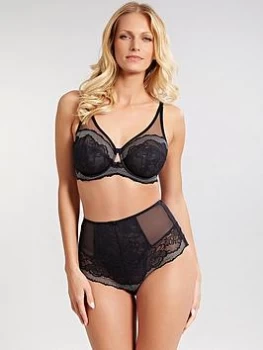 Panache Arla High Apex Balconette Bra - Black, Noir, Size 34E, Women