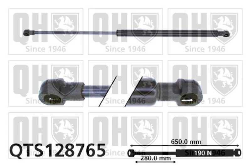 Image of QUINTON HAZELL Bonnet strut QUINTON HAZELL QTS128765