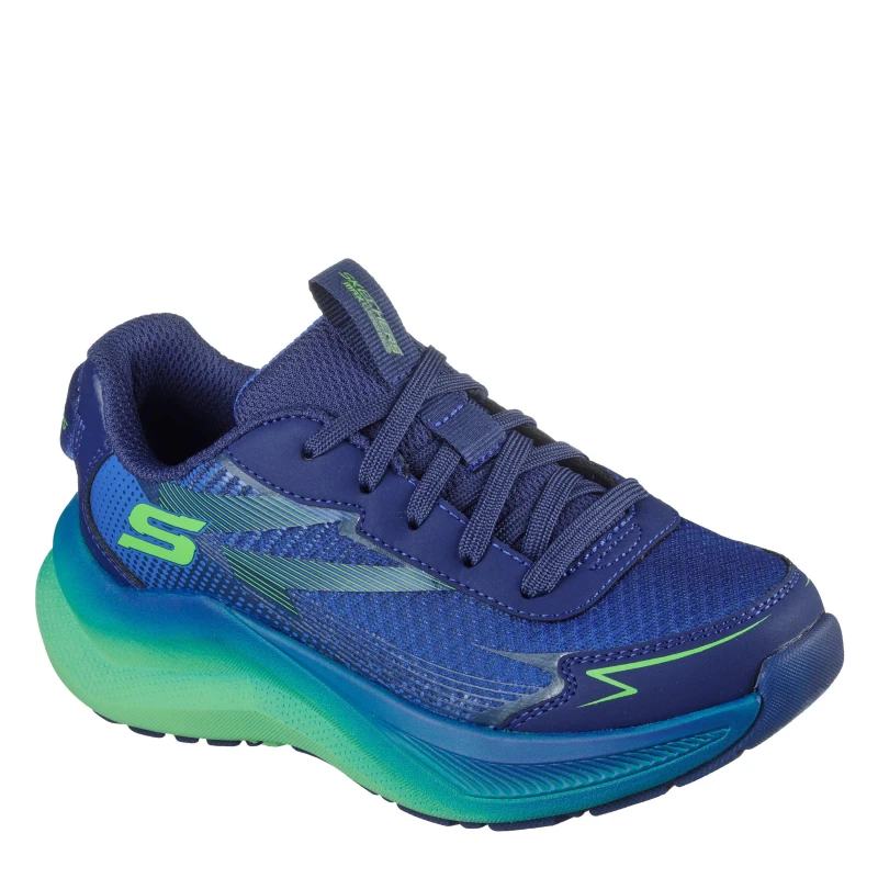 Image of Skechers Kids Max Cushioning Ascender Trainers: Stable Pacer Blue/Green Baby 30 (11.5);31 (12.5 to 13);35 (2.5 to 3)