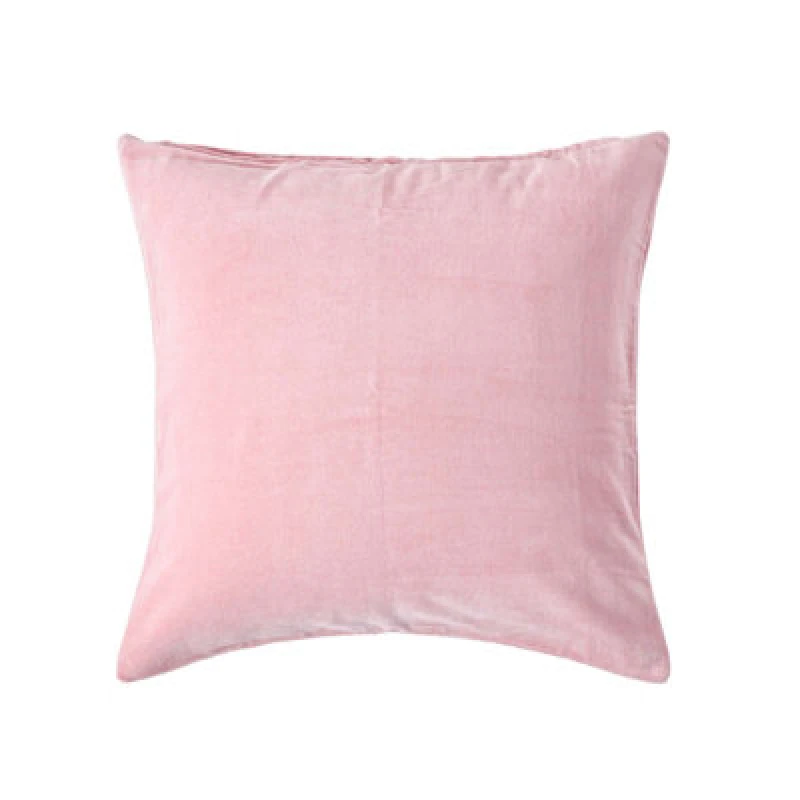 Image of HOMESCAPES Homescapes - Pink Velvet Cushion Cover, 40 x 40cm - Pink SF1186B