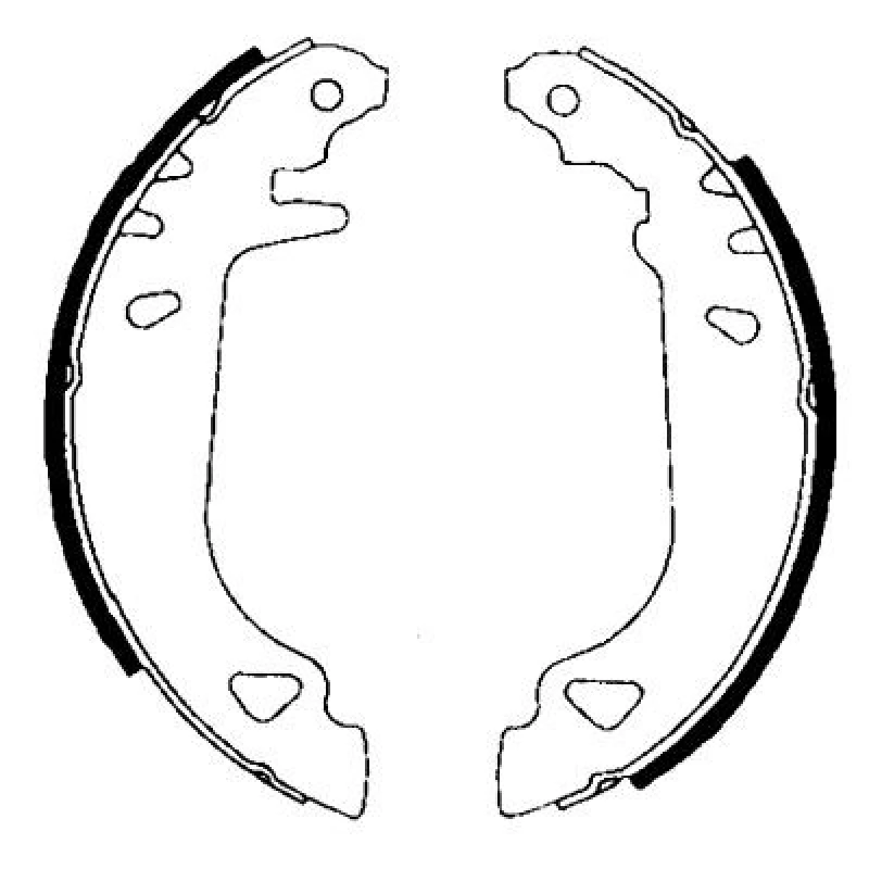 Image of HELLA Brake Shoe Set HELLA 8DB 355 001-011