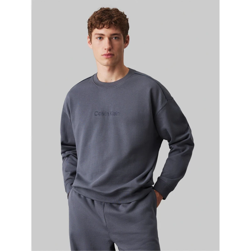 Image of Calvin Klein Long-sleeved Sweatshirt - Blue Blue S