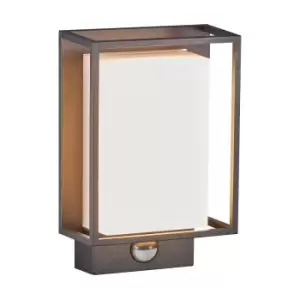 Image of Nestor LED Outdoor Motion Sensor Wall Lamp Black, IP44, 2700K