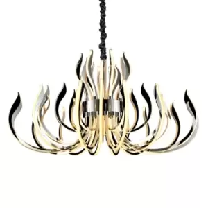 image of Versailles Ceiling Pendant, 553W LED, 3000K, 26715lm, IP20, Polished Chrome