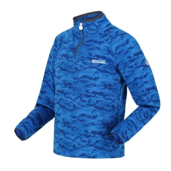 image of Regatta Junior Highton Overhead Fleece - ImpBlueCamo