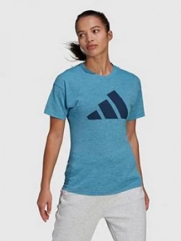 Image of adidas Winners 2.0 Tee, Blue, Size L, Women