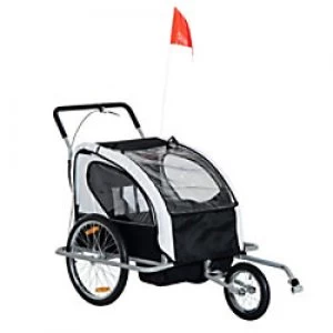 Image of HOMCOM Baby Stroller & Trailer 5664-0079NEW Grey