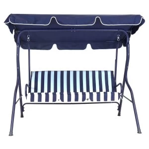 Image of Charles Bentley 2 Seater Swing Seat and White Striped