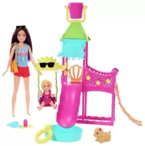 image of Barbie Skipper First Jobs Water Park Playset and Doll