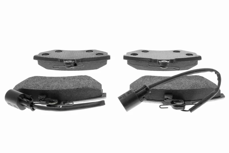 Image of VAICO V10-8121 Brake pad set Front Axle, incl. wear warning contact, Q+, original equipment manufacturer quality Brake Pad Set,disc brake (402)