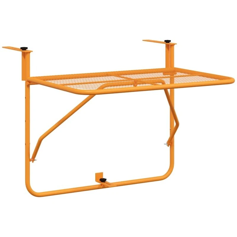 Image of VIDAXL Balcony Table Yellow 60x40cm Steel Vidaxl 8720286827345