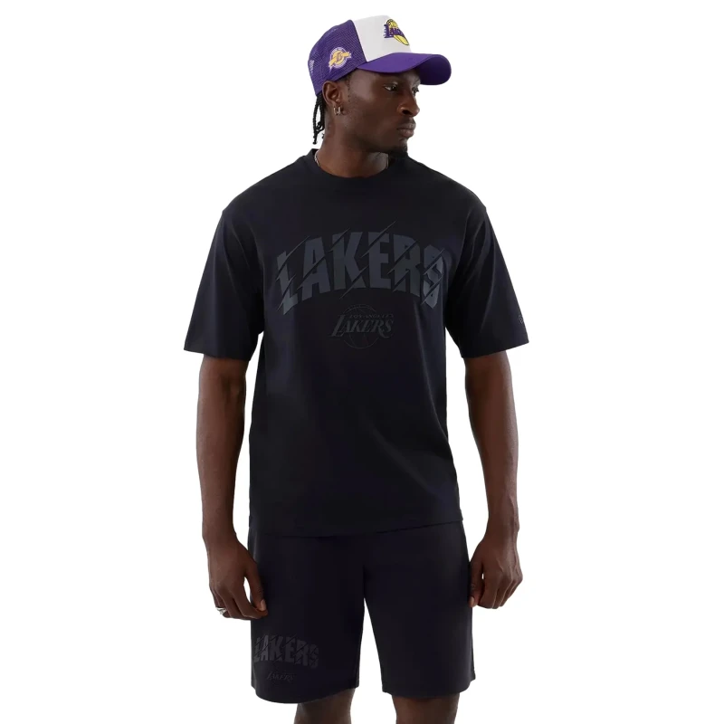 Image of new era Los Angeles Lakers T-Shirt New Era NBA Core Plus Bleu Male L
