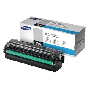 Image of Samsung CLT C506L Cyan Laser Toner Ink Cartridge SU038A