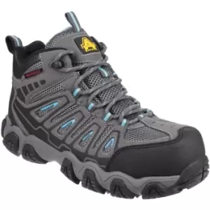 Image of Amblers Safety Womens/Ladies AS802 Waterproof Non-Metal Safety Boots (5 UK) (Grey) - Grey