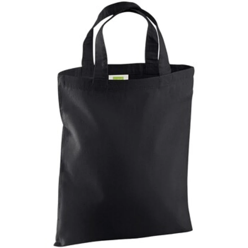 Image of Westford Mill Mini Reusable Tote Bag in Black Unisex One Size