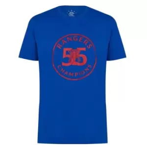 Image of Castore Rangers FC Trophy T Shirt Mens - Blue