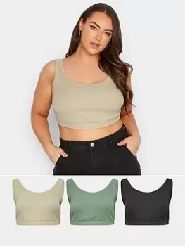 Image of Yours Bralette (3 Pack) - Green, Size 14, Women