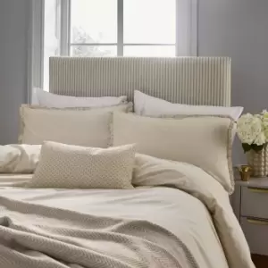 Image of Katie Piper Serenity Frill Super Kingsize Duvet Cover Set, Linen