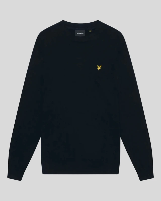Image of Lyle & Scott Cotton Merino Knit Dark Navy L