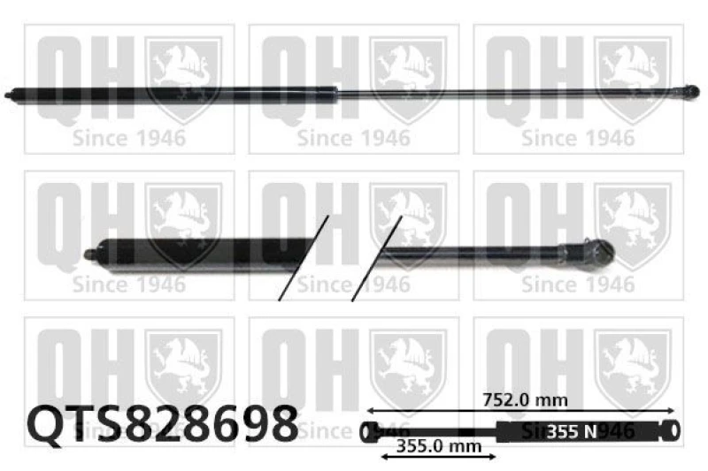 Image of QUINTON HAZELL Bonnet strut QUINTON HAZELL QTS828698