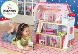 Image of KidKraft Chelsea Doll Cottage Wooden Dolls House